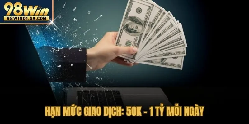 Khung giới hạn rút tiền 98WIN theo ngày và số lần