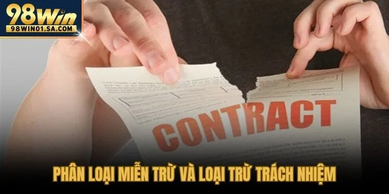 Các nhóm miễn trừ trách nhiệm và loại trừ trong điều khoản sử dụng