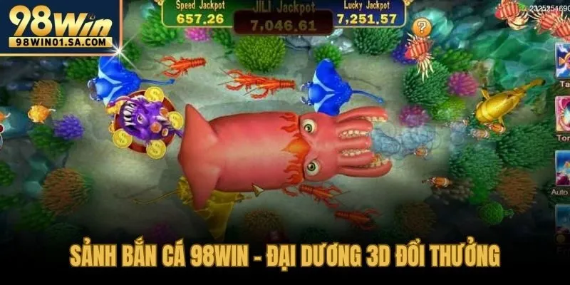 Sảnh game arcade săn mục tiêu với cơ chế quy đổi xu thành tiền mặt